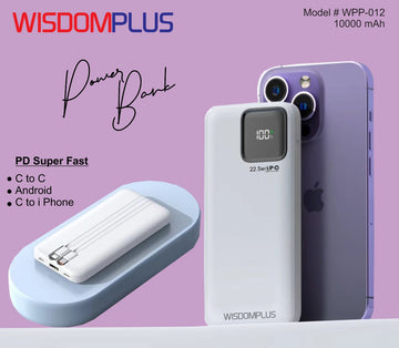 WISDOMPLUS Super Fast Power Bank | LED Display